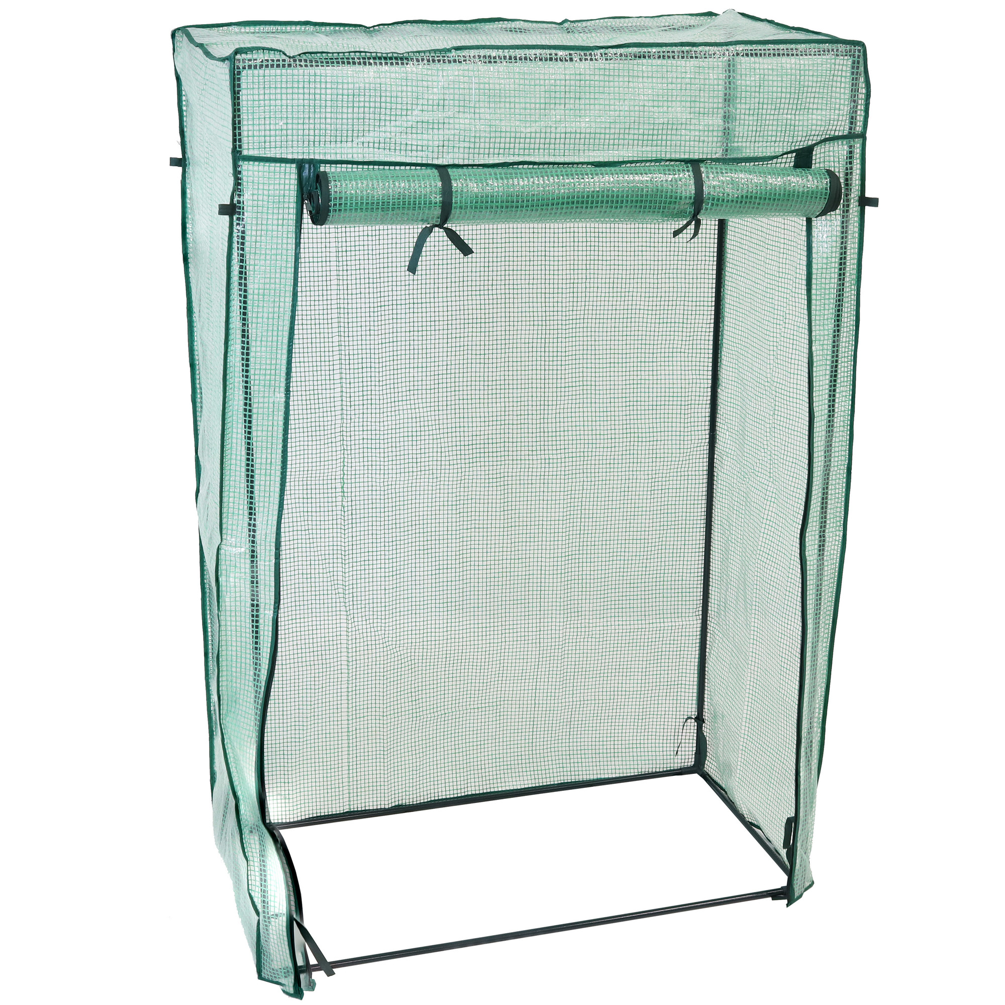 Sunnydaze Decor Deluxe Potted Plant Greenhouse - 38.5in. x 18.5in., Iron Frame, PVC Cover, Roll-Up Zippered Door, Model# HGH-888